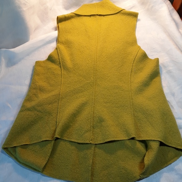 CUT LOOSE LIME GREEN WOOL  VEST - Picture 3 of 8